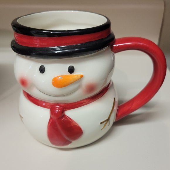 Happy Snowman Christmas Coffee Mug NEW - Picture 1 of 5